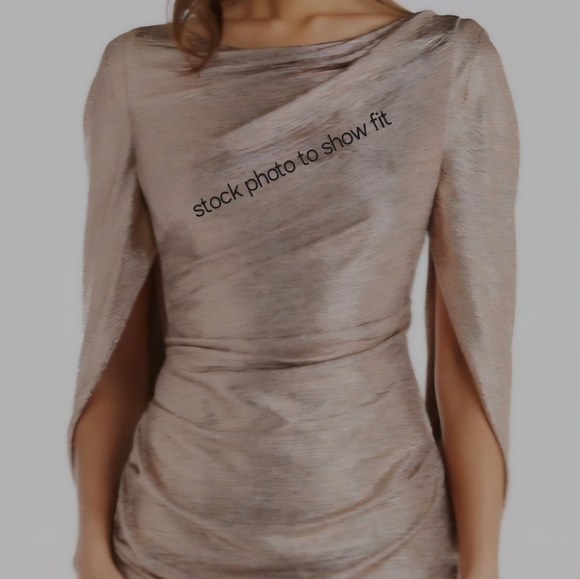 R & M Richards Dresses & Skirts - R & M Richards Silver Maxi Slip Dress Ruched Casual